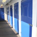 Blue storage unit doors in Clark