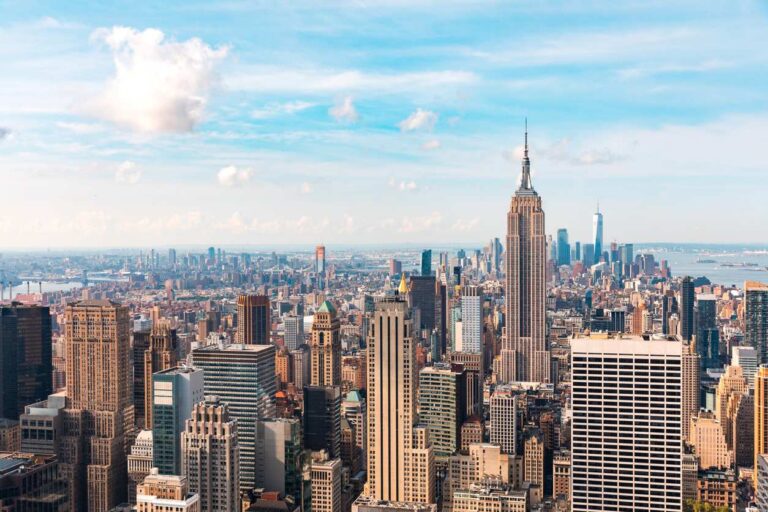 A beautiful aerial view of New York City.